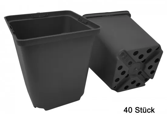 Vierkant-Anzuchttöpfe aus PP – 5 Größen, 6 Packungen