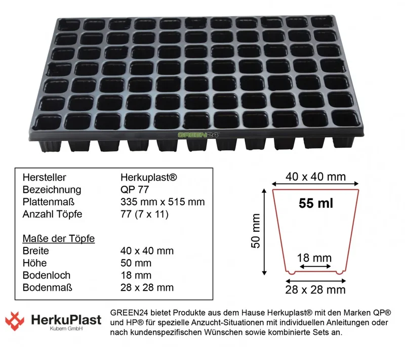 STP Topfplatten-Set QP 77 – 77 Zellen
