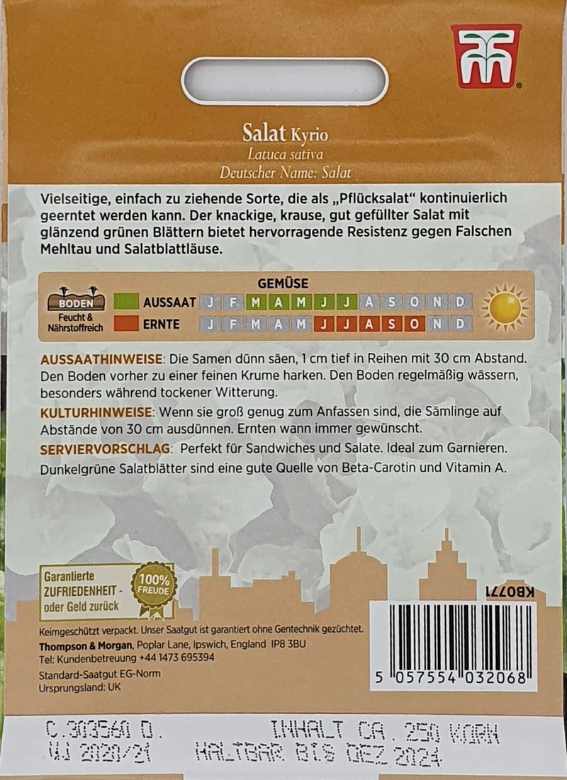 Thompson & Morgan | Salat (Eichblattsalat) Kyrio
