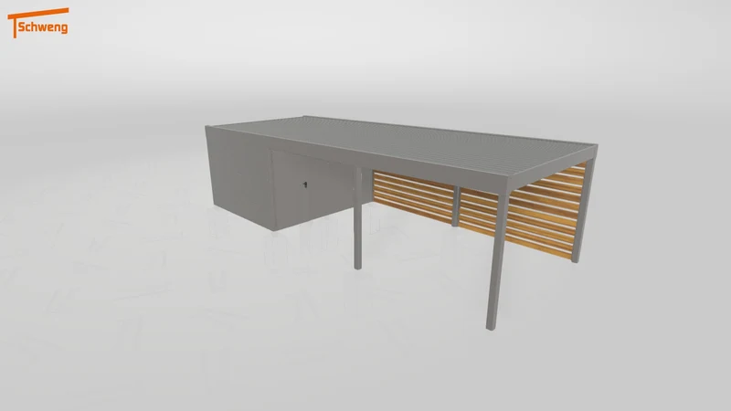 #DE Schweng Flachdachcarport C600 (ID bkp4g2)
