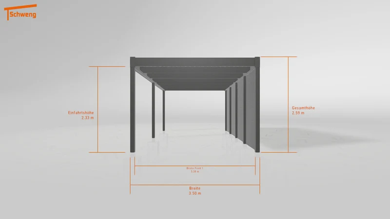 #DE Schweng Flachdachcarport C600 (ID bkp4wb)