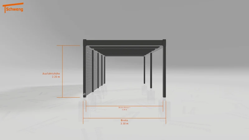 #DE Schweng Flachdachcarport C600 (ID bkp4wb)