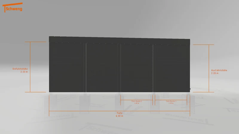 #DE Schweng Flachdachcarport C600 (ID bkp4wb)