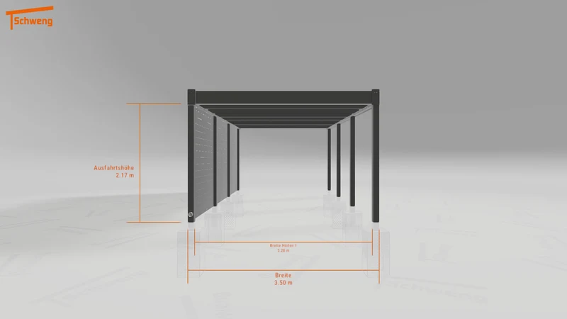 #DE Schweng Flachdachcarport C600+ (ID zbw2nm)