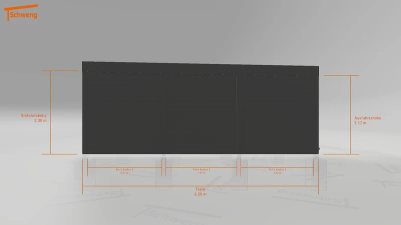 #DE Schweng Flachdachcarport C600+ (ID zbw2nm)