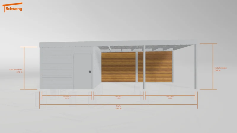 #DE Schweng Flachdachcarport C600+ (ID pbpw8v)