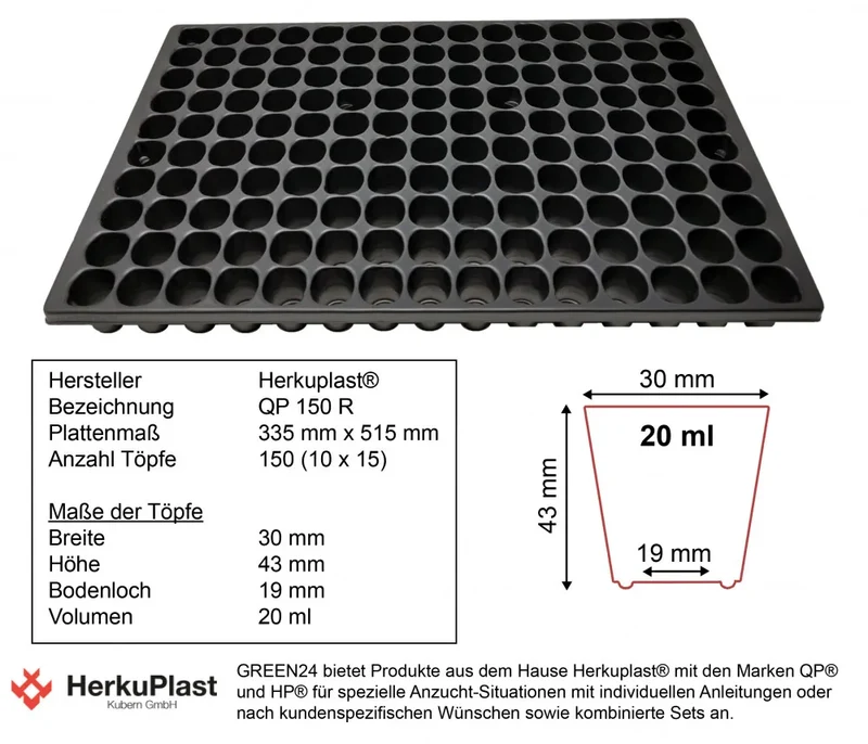 STP Anzuchtset QP 150R – 150 Zellen
