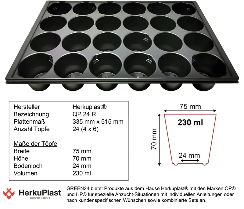 STP Anzuchtset QP 24R – 24 Zellen
