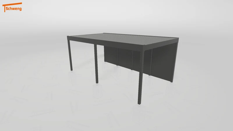 #DE Schweng Flachdachcarport C600 (ID 85p24w)