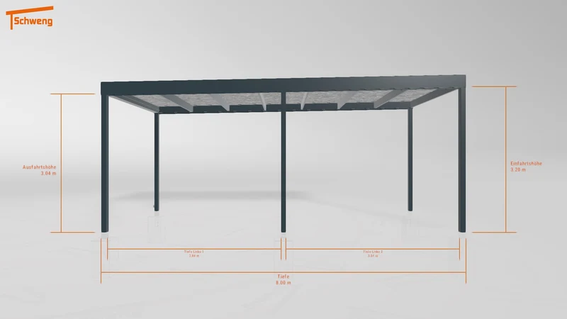 #DE Schweng Flachdachcarport C600 (ID dvn4yn)