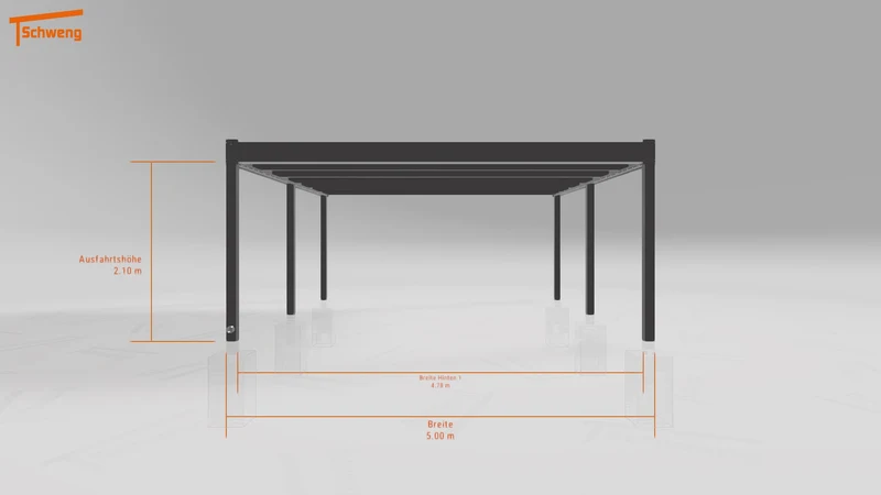 #DE Schweng Flachdachcarport C600 (ID pbp7n4)
