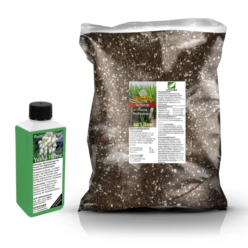Yucca-Umtopfset · 10 l Erde + 250 ml Dünger