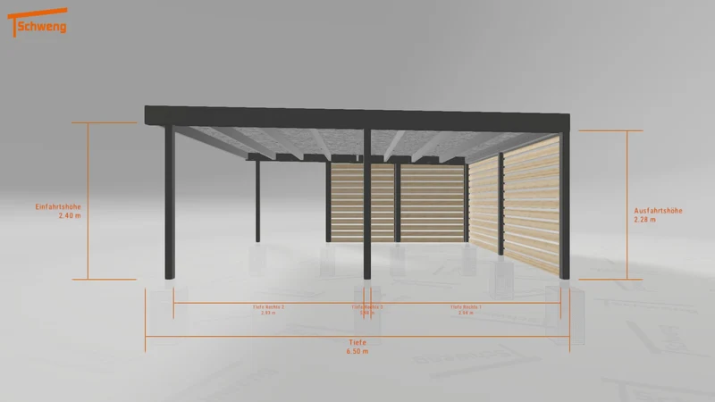 #DE Schweng Flachdachcarport C600+ (ID dvn2d2) #MTG