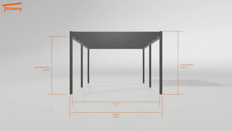 #AT Schweng Flachdachcarport C600 (ID 9wv94g)