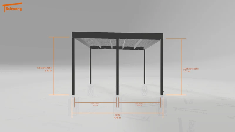 #AT Schweng Flachdachcarport C600 (ID 9wv94g)