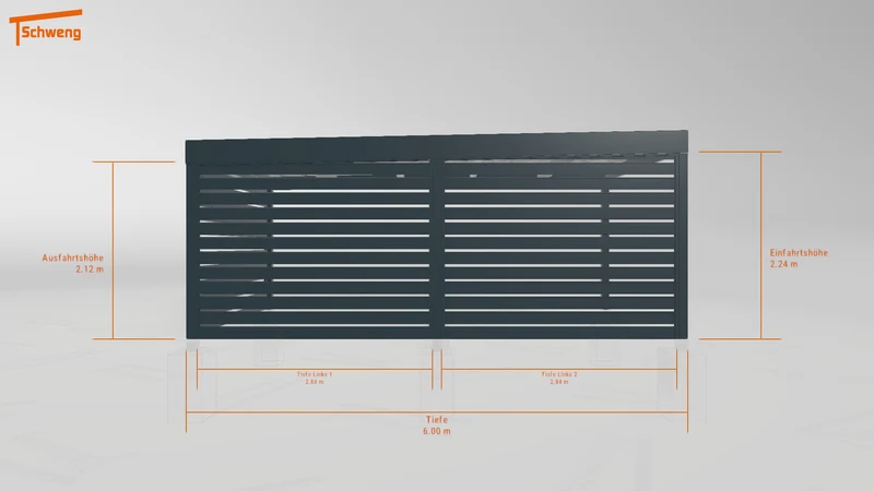 #DE Schweng Flachdachcarport C600 (ID 33jb25) #MTG