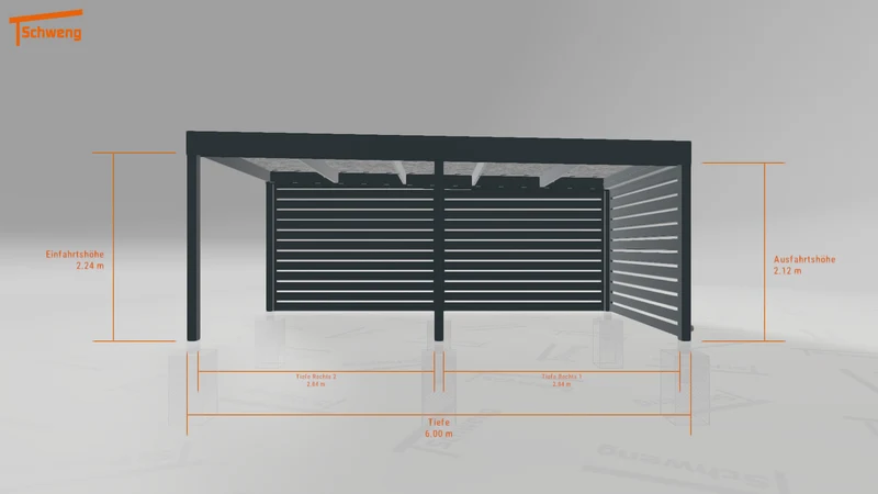 #DE Schweng Flachdachcarport C600 (ID 33jb25) #MTG