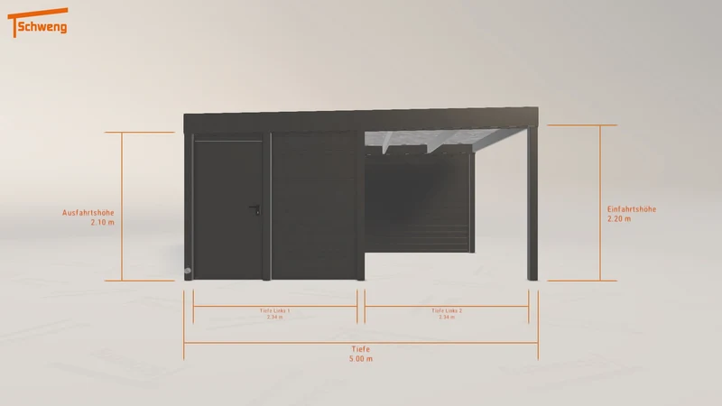 #DE Schweng Flachdachcarport C600 (ID v45y4q) #MTG