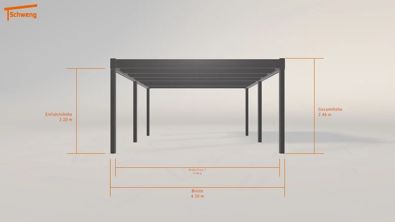 #DE Schweng Flachdachcarport C600 (ID rj5qqm)