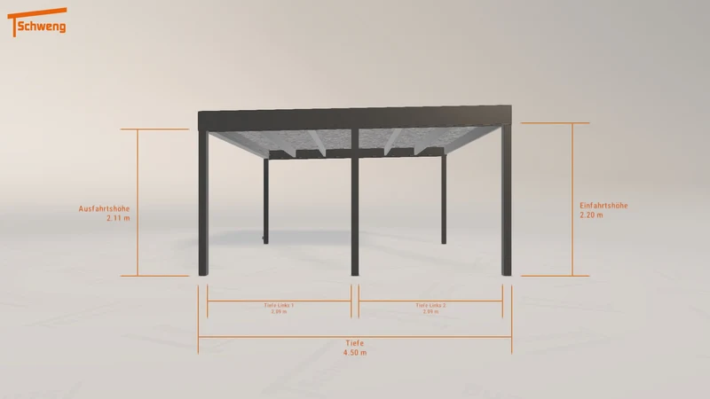 #DE Schweng Flachdachcarport C600 (ID rj5qqm)