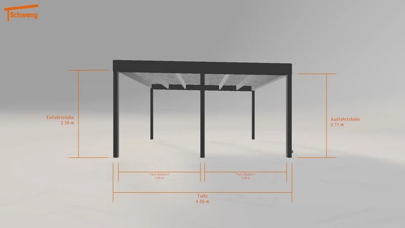 #DE Schweng Flachdachcarport C600 (ID rj5qqm)