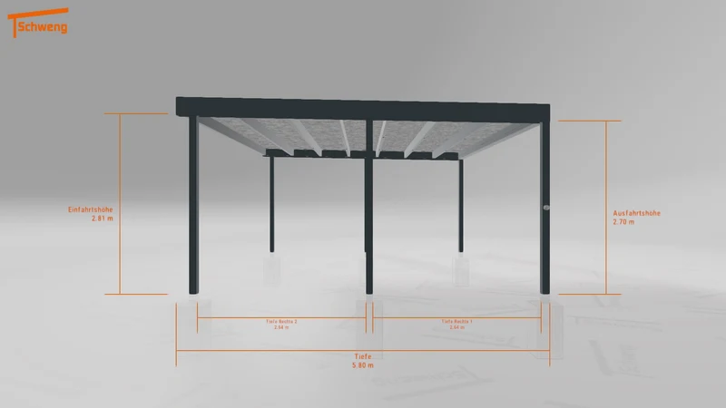 #DE Schweng Flachdachcarport C600+ (ID w3xbnw) #MTG