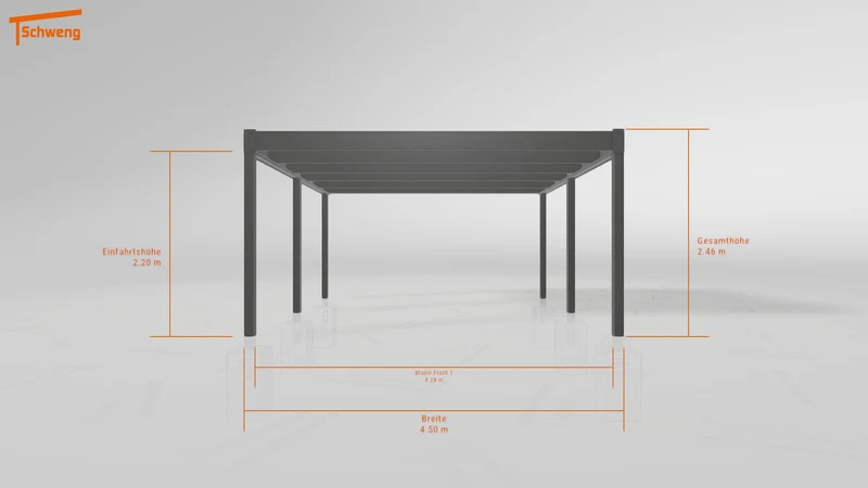 #AT Schweng Flachdachcarport C600 (ID bkpmrr)
