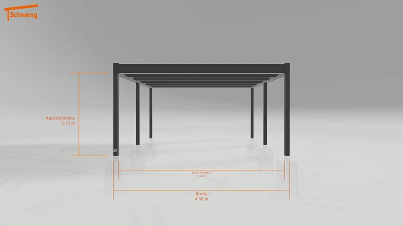 #AT Schweng Flachdachcarport C600 (ID bkpmrr)