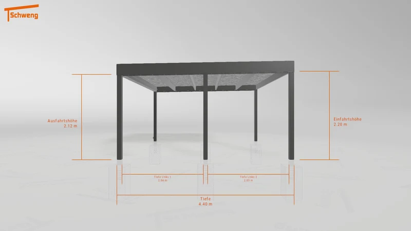 #AT Schweng Flachdachcarport C600 (ID bkpmrr)