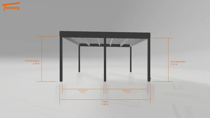 #AT Schweng Flachdachcarport C600 (ID bkpmrr)