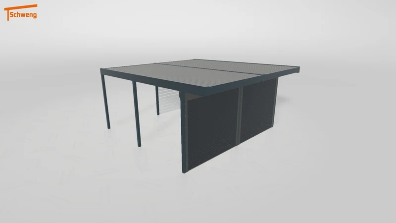 #DE Schweng Flachdachcarport C600+ (ID 85pgqr)