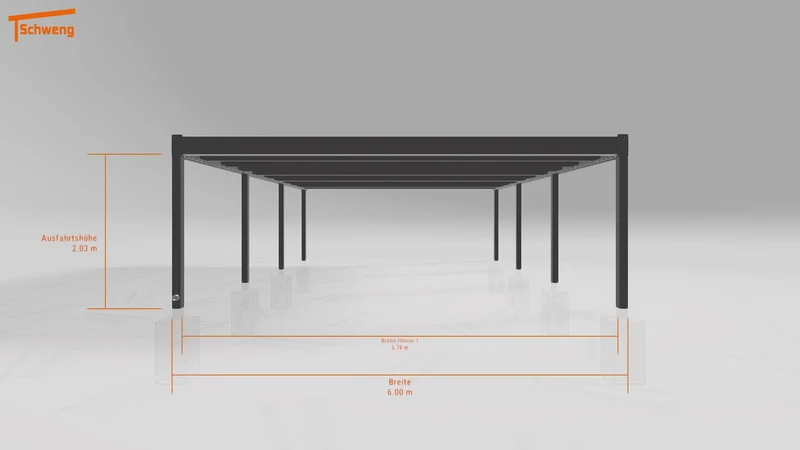 #DE Schweng Flachdachcarport C600 (ID bkpxqv)