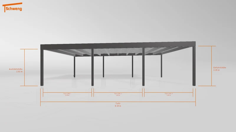 #DE Schweng Flachdachcarport C600 (ID bkpxqv)