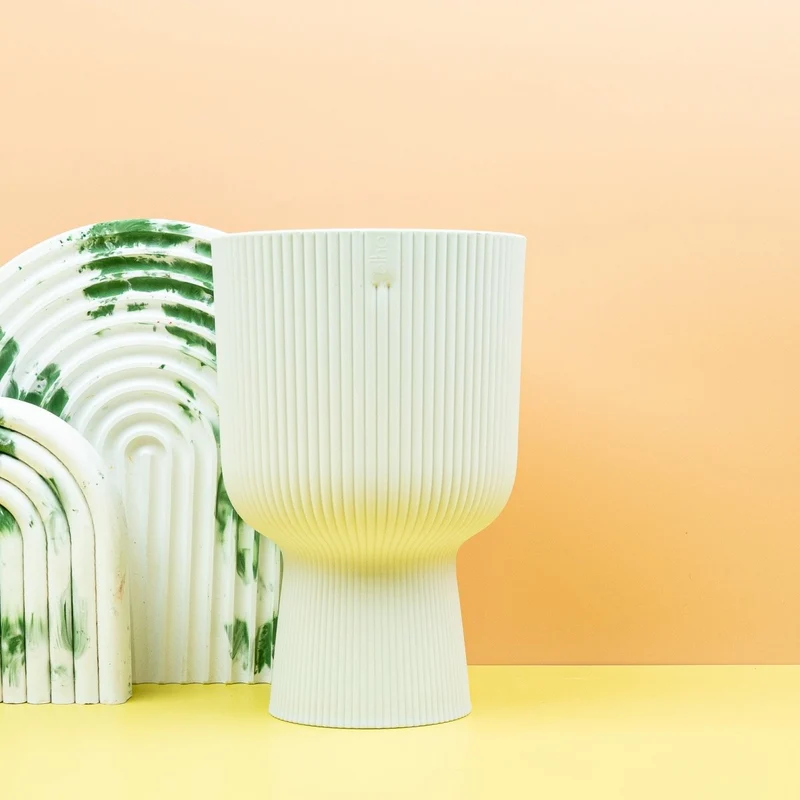 ÜBERTOPF ELHO VIBES FOLD RUND COUPE SEIDENWEISS