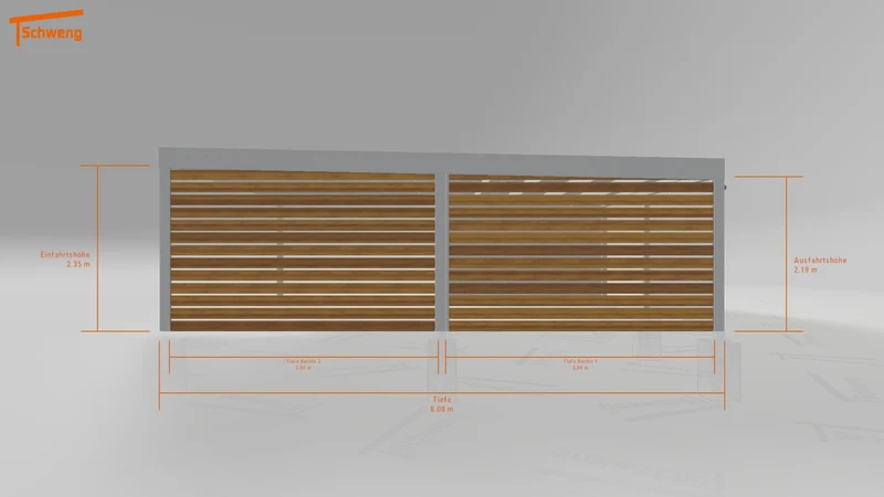 #DE Schweng Flachdachcarport C600+ (ID v47wbr)
