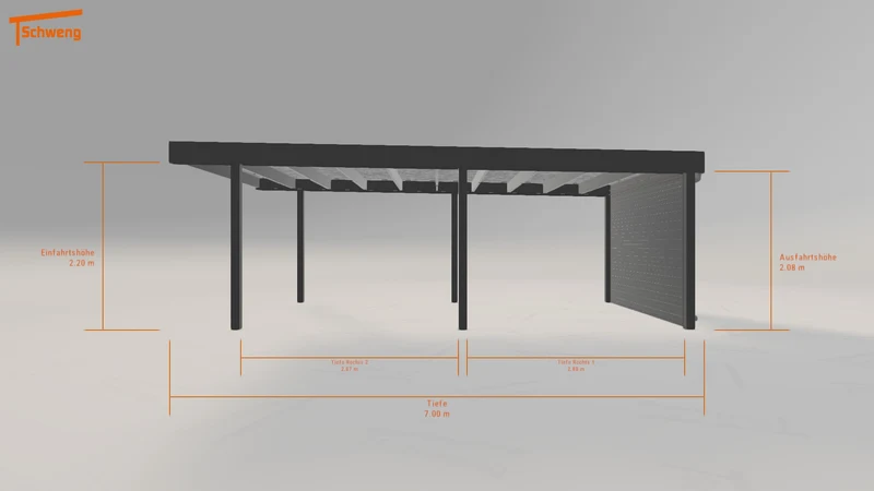 #DE Schweng Flachdachcarport C600+ (ID qdyrm4) #MTG