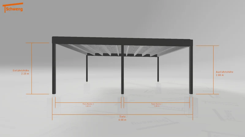 #DE Schweng Flachdachcarport C600+ (ID 2q8ydg) #MTG