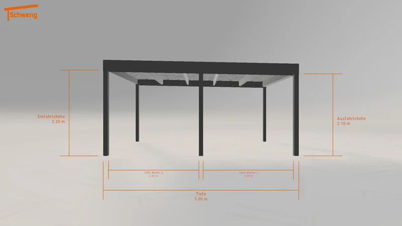 #DE Schweng Flachdachcarport C600 (ID 2q5r8j)