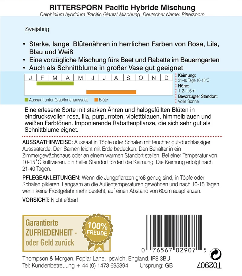 Thompson & Morgan | Rittersporn Pacific Hybride Mischung