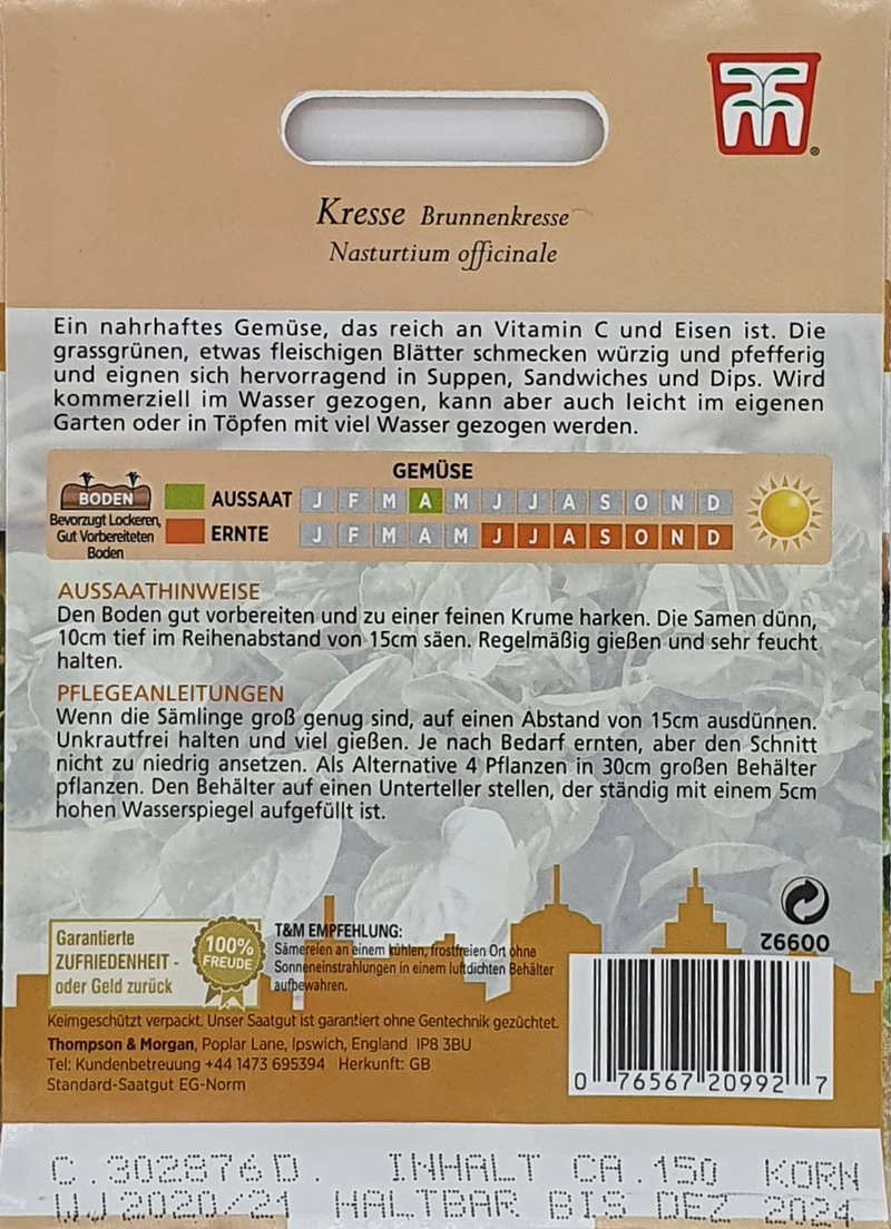 Thompson & Morgan | Kresse Brunnenkresse