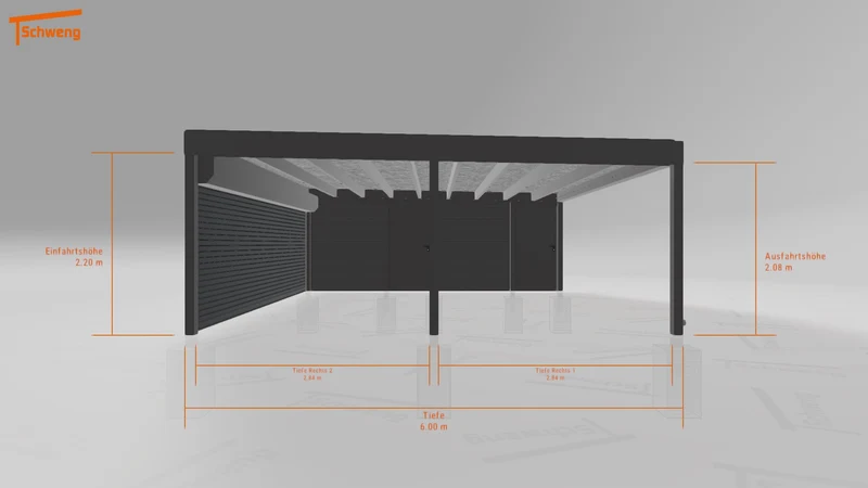#AT Schweng Flachdachcarport C600+ (ID g752nr) #MTG