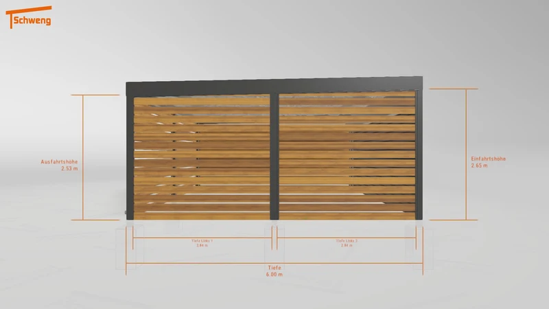 #DE Schweng Flachdachcarport C600+ (ID pbp72b)