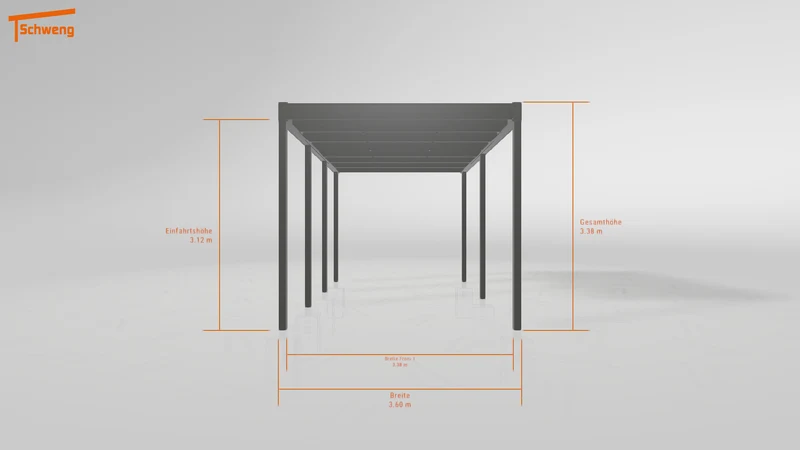 #DE Schweng Flachdachcarport C600 (ID 77bbk5)