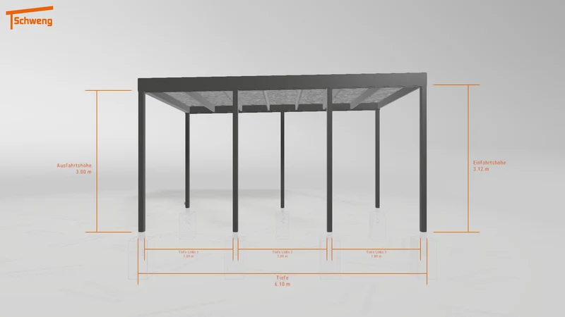 #DE Schweng Flachdachcarport C600 (ID 77bbk5)