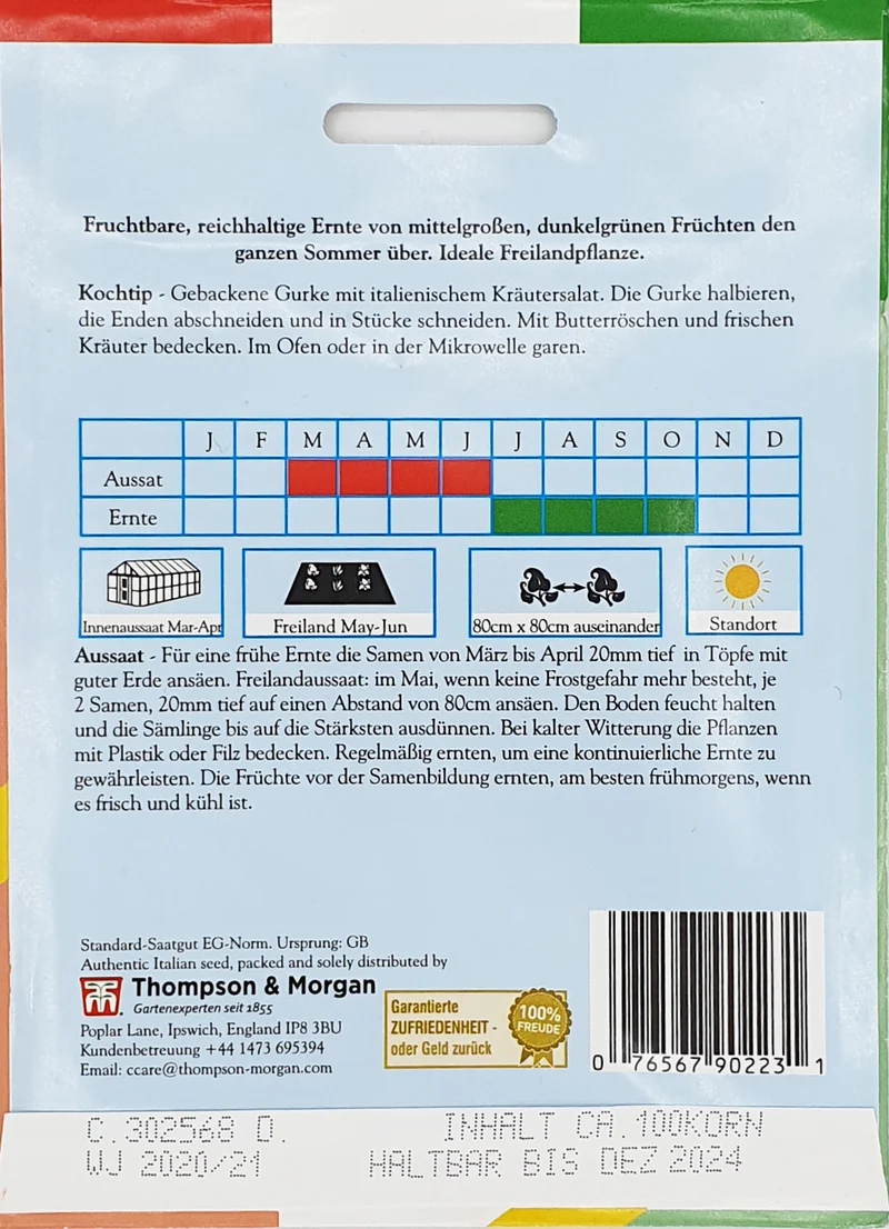 Thompson & Morgan | Gurke Cetriolo Marketer
