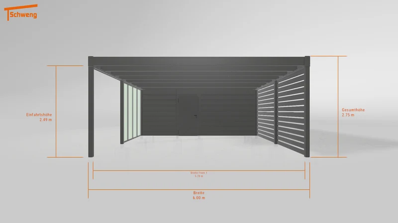#DE Schweng Flachdachcarport C600+ (ID jj84jb) #MTG