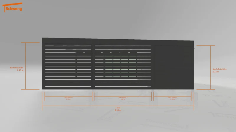 #DE Schweng Flachdachcarport C600+ (ID jj84jb) #MTG