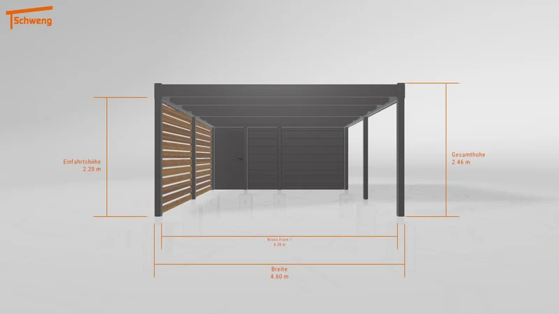 #DE Schweng Flachdachcarport C600 (ID jj884y)