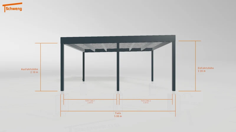 #DE Schweng Flachdachcarport C600 (ID w3xb5j)