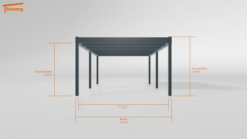 #DE Schweng Flachdachcarport C600 (ID 85p23q)